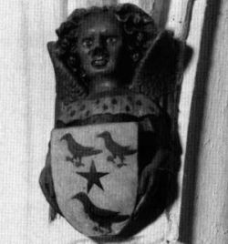 Prior Molet's sheild with heraldry